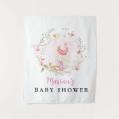 ベビーガースガチョウ赤ちゃんシャワー背景タペストリー タペストリー (正面)