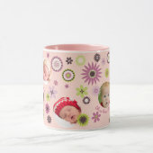 ベビーガーパーソナライズされたル誕生日フォトコラージュ マグカップ (中央)