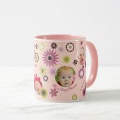 ベビーガーパーソナライズされたル誕生日フォトコラージュ マグカップ (正面右)