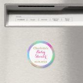 ベビーガーリーシャワーカラフルユニコーン金ゴールドグリッター マグネット (インサイチュ (食洗機))