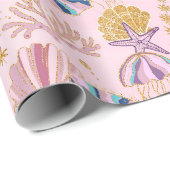 ベビーガーリーピンクザシーグリタリー ラッピングペーパー (ロールコーナー)