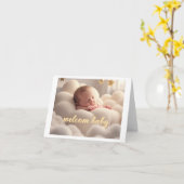 ベビーガールおめでとうカード カード (黄色い花)