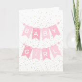 ベビーガールおめでとうカード カード (正面)