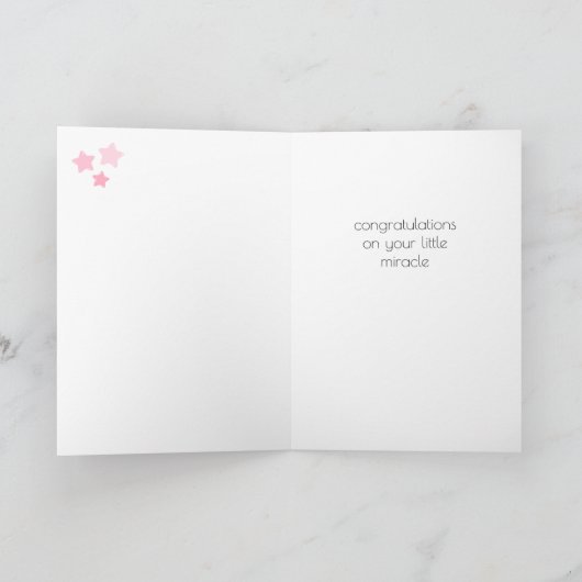 ベビーガールおめでとうカード カード (内部)