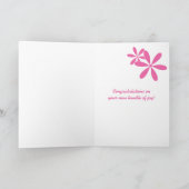 ベビーガールおめでとうグリーティングカード カード (内部)