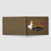 ベビーガールお前は俺の太陽だ | Burlapベビーシャワー ゲストブック (全面)