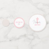 ベビーガールかわいいバプテスマのテーブル紙吹雪 コンフェッティ (裏面)