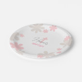 ベビーガールかわいいバプテスマ《キリスト教》洗礼式や命名式紙プレート ペーパープレート (アングル)