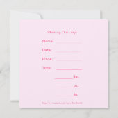 ベビーガールかわいい足誕生のお知らせ (裏面)