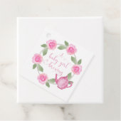 ベビーガールがピンクティーポットフローラリース フェイバータグ (インサイチュ)