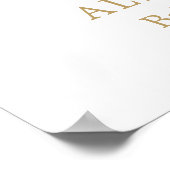 ベビーガールが桃の花の歓迎サインを咲いている ポスター (角)