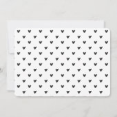 ベビーガールこんにちはオーバーレイ写真ミニマルモダンリスト 案内状 (裏面)