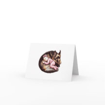 ベビーガールとジャーマンシェパード