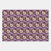 ベビーガールとジャーマンシェパード ラッピングペーパーシート (正面)