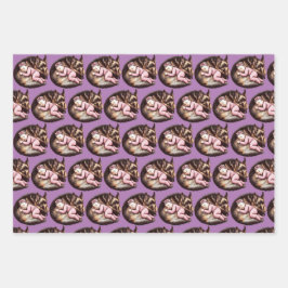 ベビーガールとジャーマンシェパード ラッピングペーパーシート