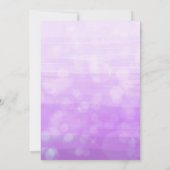 ベビーガールとテディベア紫のベビーシャワー 招待状 (裏面)