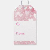 ベビーガールと子犬ピンク赤ちゃんシャワー ギフトタグ (裏面)