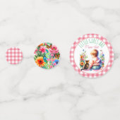 ベビーガールと子猫 |赤ちゃんシャワー コンフェッティ (裏面)