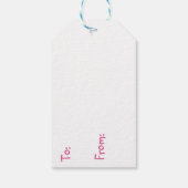 ベビーガールと彼女のテディベア |女の子だ ギフトタグ (裏面)