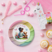 ベビーガールと彼女のテディベア |女の子だ ペーパープレート (パーティー)