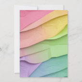 ベビーガールと彼女のテディベア |女の子の赤ちゃんシャワー 招待状 (裏面)