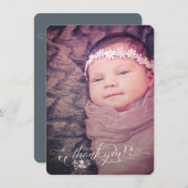 ベビーガールのお披露目＆お礼 誕生のお知らせ 案内状 (正面/裏面)