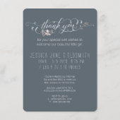 ベビーガールのお披露目＆お礼 誕生のお知らせ 案内状 (裏面)