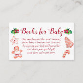 ベビーガールのためのジンジャーブレッド赤ちゃんシャワー本 エンクロージャーカード (正面)