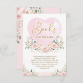 ベビーガールのためのバレンタインフローラスウィートブック エンクロージャーカード (正面/裏面)