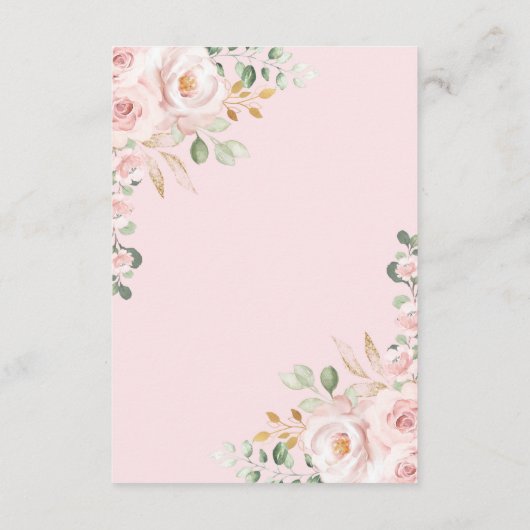 ベビーガールのためのバレンタインフローラスウィートブック エンクロージャーカード (裏面)