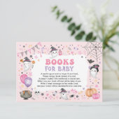 ベビーガールのためのピンクのブハロウィーン幽霊の本 エンクロージャーカード (スタンド正面)