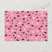 ベビーガールのためのピンクのブハロウィーン幽霊の本 エンクロージャーカード (裏面)