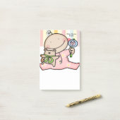 ベビーガールのストライプノート ポストイット (デスク上)