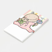 ベビーガールのストライプノート ポストイット (アングル)