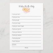 ベビーガールのテディベアカードへの願い プログラム (正面)