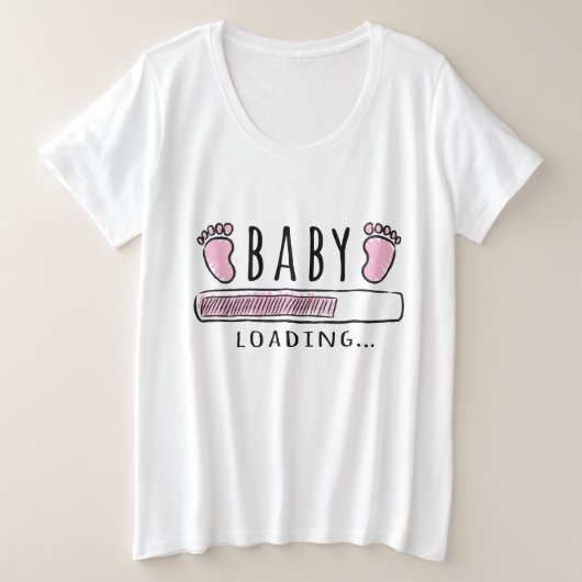 ベビーガールのロード | 妊娠 プラスサイズTシャツ (デザイン正面)