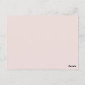 ベビーガールの写真の出産発表カードベビーピンク ポストカード (裏面)