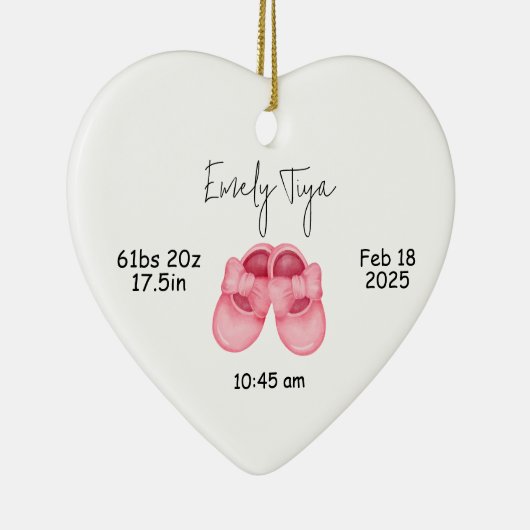 ベビーガールの初めてのクリスマスオーナメントファースト セラミックオーナメント (右)