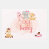 ベビーガールの包装紙 ラッピングペーパーシート (正面3)