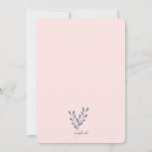 ベビーガールの夕方近く 招待状 (裏面)