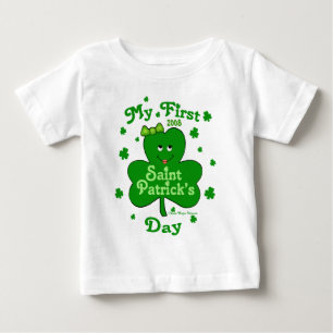 ベビーガールの最初の聖パトリックの日Tシャツ ベビーTシャツ