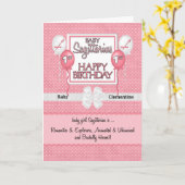 ベビーガールの最初の誕生日射手座〔占星術の〕十二宮図 カード (黄色い花)