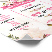 ベビーガールの最初の誕生日 ポスター (角)