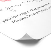 ベビーガールの服おむつラッフルサイン ポスター (角)