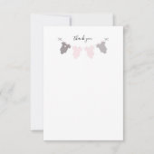 ベビーガールの物干し線ありがとう サンキューカード (正面)