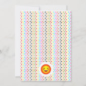 ベビーガールの第二誕生日の動物の電気自動車 招待状 (裏面)