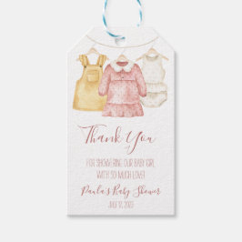 ベビーガールの衣服物干しダビシャワー ギフトタグ