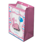 ベビーガールの誕生日パーティー ミディアムペーパーバッグ (裏面アングル)