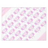 ベビーガールの赤ちゃんシャワー象のテーブルクロス テーブルクロス (正面(横))