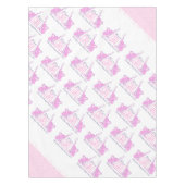 ベビーガールの赤ちゃんシャワー象のテーブルクロス テーブルクロス (正面)